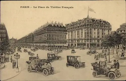 Ak Paris I, Place du Theatre Francais, Royal Palace Hotel