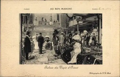 Ak Paris VII, Au Bon Marché, Galerie des Tapis d'Orient