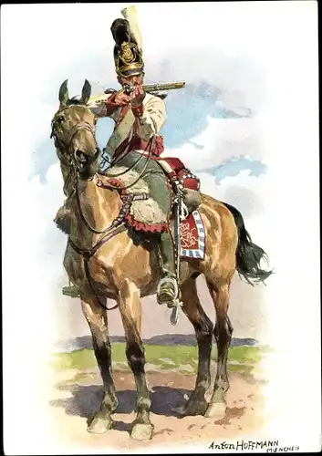 Künstler Ak Hoffmann, Anton, hist. Uniformen, 2. Chevauleger Regiment Taris, Dragoner 1804-1811