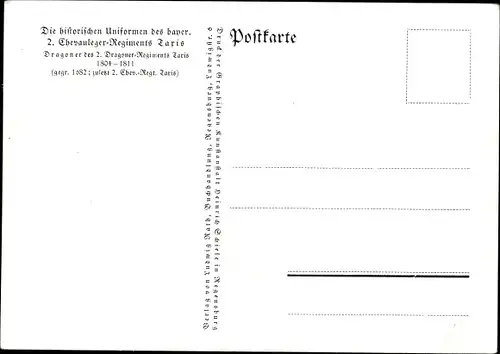 Künstler Ak Hoffmann, Anton, hist. Uniformen, 2. Chevauleger Regiment Taris, Dragoner 1804-1811