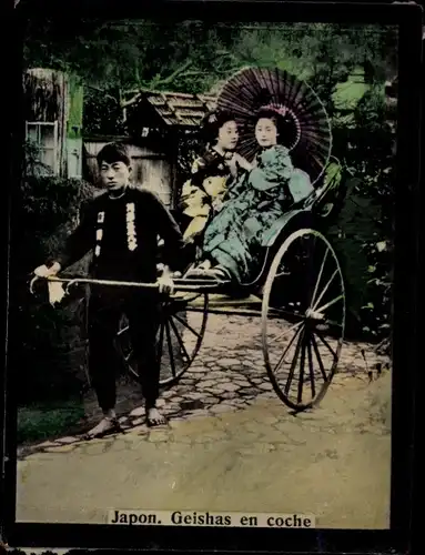 Foto Japan, Geisha en coche, Rikscha, Japaner