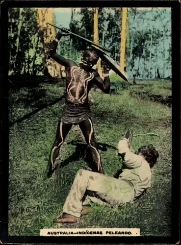 Foto Australien, Indigenas Peleando