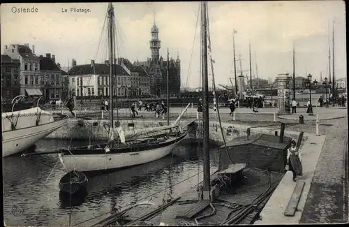 Ak Oostende Ostende Westflandern, La Pilotage