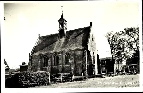 Ak Vrouwenpolder Walcheren Zeeland Niederlande, N. H. Kerk
