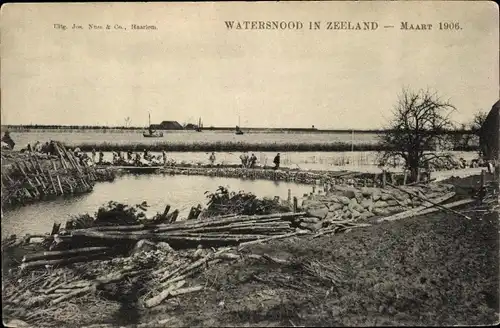 Ak Zeeland, Watersnood, Maart 1906
