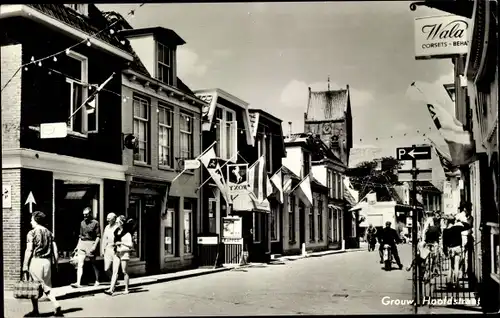 Ak Grouw Grou Friesland Niederlande, Hoofdstraat, Wala