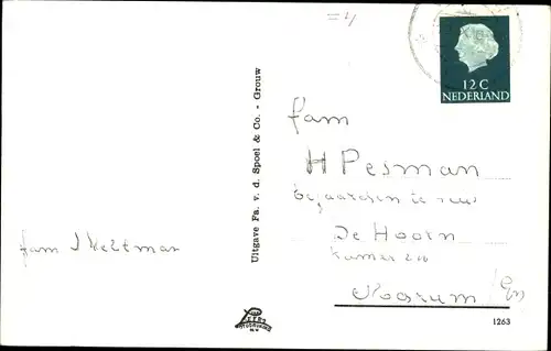 Ak Grouw Grou Friesland Niederlande, Hoofdstraat, Wala