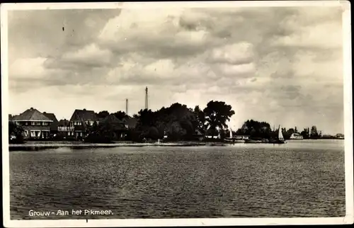 Ak Grouw Grou Friesland Niederlande, Aan het Pikmeer