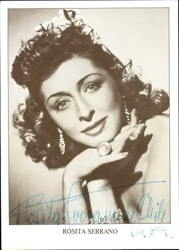 Ak Schauspielerin Rosita Serrano, Portrait, Autogramm
