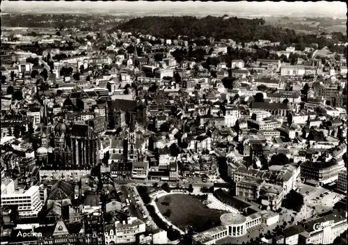 Ak Aachen in Nordrhein Westfalen, Teilansicht, Luftbild