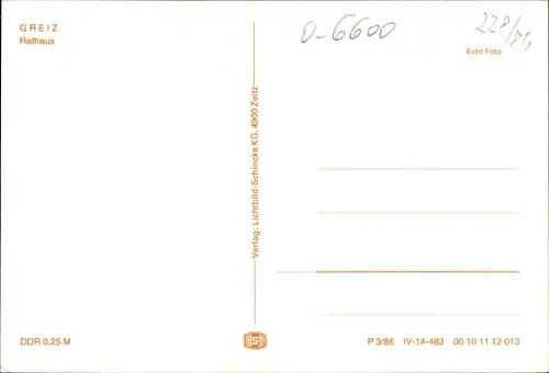 Ak Greiz im Vogtland, Rathaus, Teilansicht