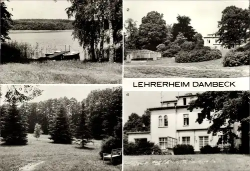 Ak Dambeck Kratzeburg Mecklenburgische Seenplatte, Lehrerheim, Seeblick, Parkanlage