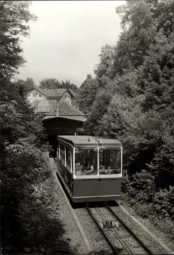 Ak Augustusburg im Erzgebirge, Drahtseilbahn