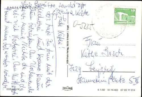 Ak Rastenberg in Thüringen, Teilansicht
