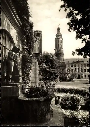 Ak Weimar in Thüringen, Blick auf Bastille und Schloß