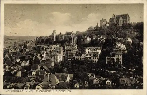 Ak Marburg an der Lahn, Blick von Augustenruhe auf den Ort