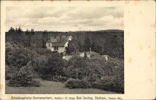 Ak Bad Sachsa im Harz, Erholungsheim Sonnenschein
