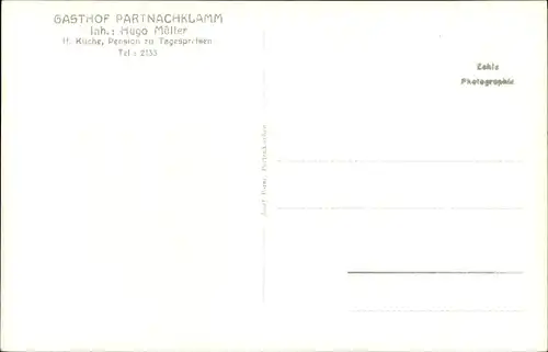 Ak Garmisch Partenkirchen, Gasthof Partnachklamm, Gebirgspanorama