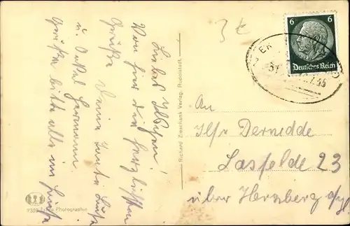 Ak Bad Blankenburg in Thüringen, Burg Greifenstein mit V.C.-Turm