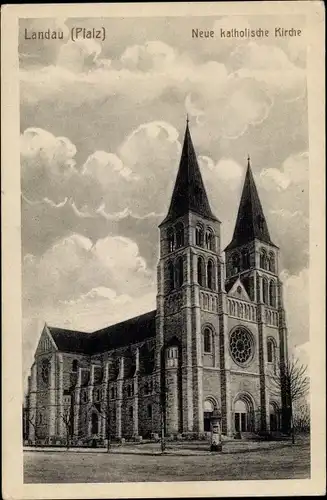 Ak Landau in der Pfalz, Neue katholische Kirche