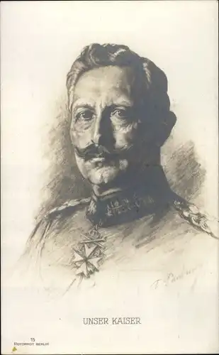Künstler Ak Kaiser Wilhelm II., Portrait