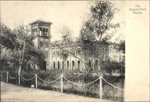 Ak Pune Poona Indien, The Council Hall