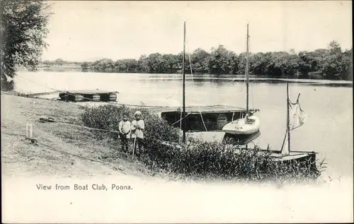 Ak Pune Poona Indien, View from Boat Club