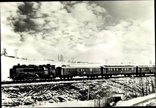 Ak Deutsche Eisenbahn, Dampflokomotive 62 015 mit Sonderzug bei Gera Kaimberg, 1981