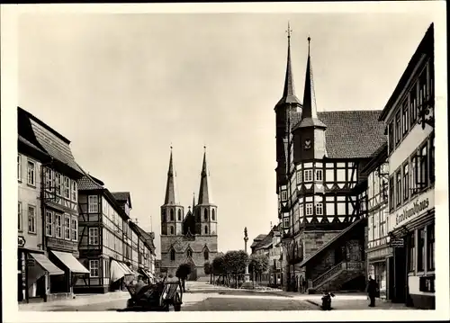 Ak Duderstadt im Eichsfeld, Marktstraße, Rathaus, Cyriacuskirche