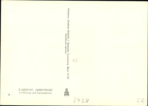 Ak Duderstadt im Eichsfeld, Marktstraße, Rathaus, Cyriacuskirche