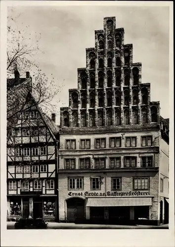 Ak Hannover in Niedersachsen, spätgotisches Giebelhaus i. d. Breitestraße