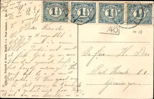 Ak Delfzijl Groningen, Gezicht bij het Station