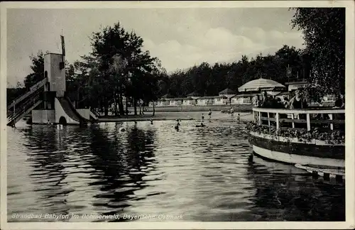 Ak Česká Kubice Böhmisch Kubitzen Region Pilsen, Strandbad Babylon