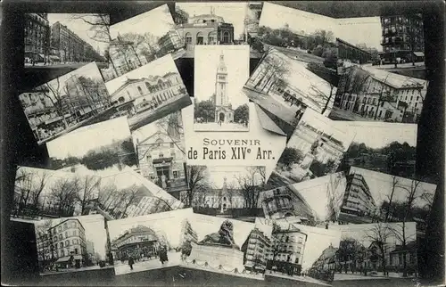 Ak Paris XIV Observatoire, Observatoire du Parc Montsouris, Denkmal, Kirche