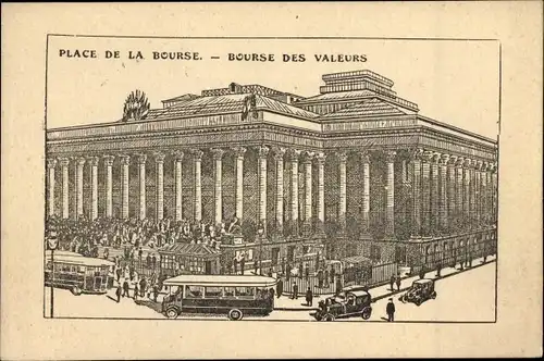 Ak Paris II, Place de la Bourse, Bourse des Valeurs