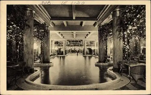 Ak Paris VIII Élysée, Le Lido des Champs Élysée, La Piscine