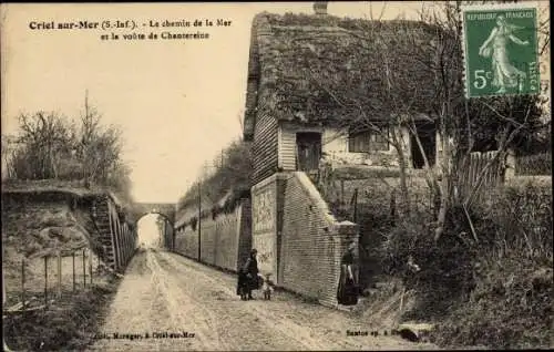 Ak Criel sur Mer Seine Maritime, Le chemin de la Mer et la voute de Chantereine