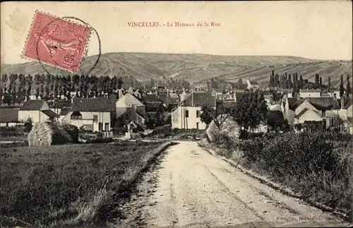 Ak Vincelles Yonne, Le Hameau de la Rue