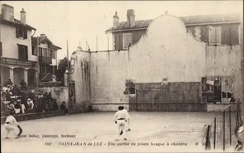 Ak Saint Jean de Luz Pyrénées Atlantiques, Une partie de pelote basque a chistera