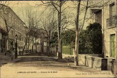 Ak Lamalou les Bains Hérault, Avenue de la Gare
