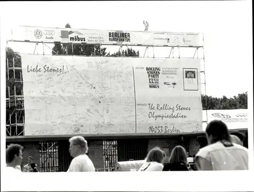 Foto Rolling Stones-Konzert im August 1995 im Berliner Olympiastadion, Riesen-Fan Postkarte