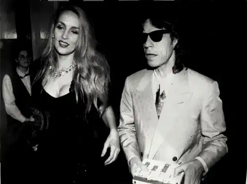 Foto Rolling Stones 1992, Jerry Hall und Mick Jagger