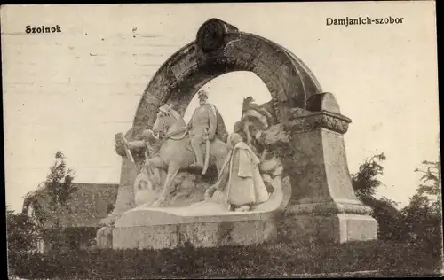 Ak Szolnok Ungarn, Damjanich szobor