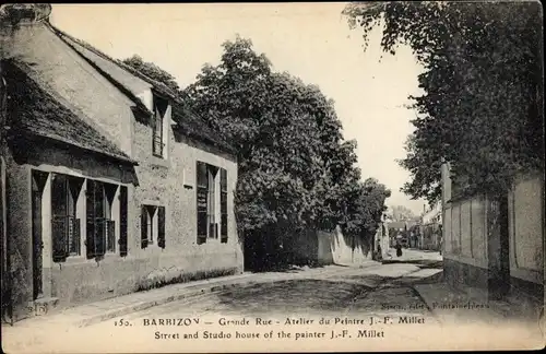 Ak Barbizon Seine et Marne, Grande Rue, Atelier du Peintre J. F. Millet