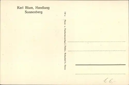 Ak Sonnenberg Winnenberg, Frauenburg, Karl Blum, Handlung