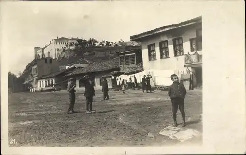 Foto Ak Skopje Üsküb Mazedonien, Teilansicht der Festung, I WK