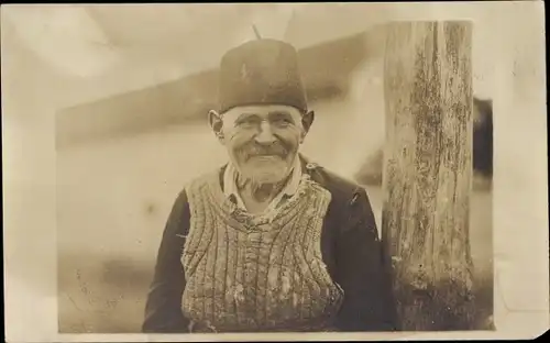 Foto Ak Mazedonien, Portrait von einem Mann, I WK