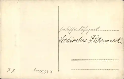 Foto Ak Mazedonien, Serbische Fuhrwerke, I WK