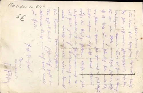 Foto Ak Mazedonien, Straßenpartie mit Häusern, Handlung, I WK