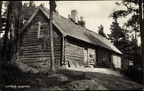 Foto Ak Vittsjö Schweden, Byagarden, Holzhaus